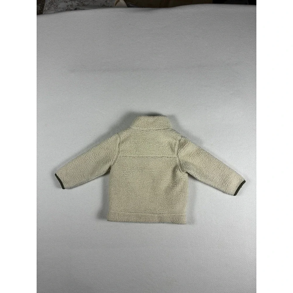 Gap Sherpa Quarter Zip Pullover Cream Gorpcore 2T